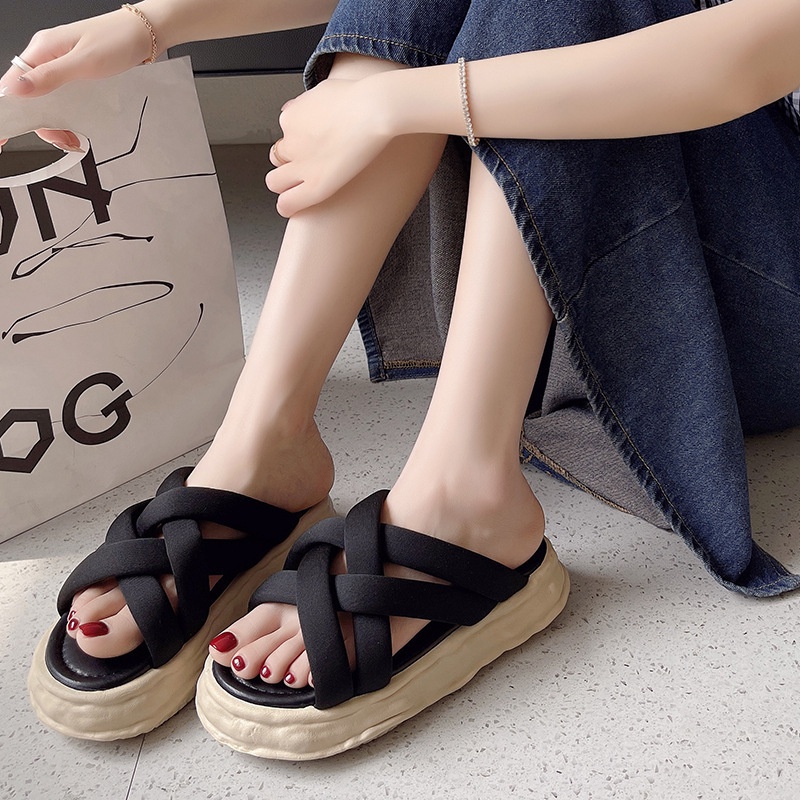 Dép Nữ Bánh Mì 2 Quai Chéo Đế Cao Mẫu Mới Hot Trend2022 CAMSTORE H3 - ℂ𝔸𝕄𝕊𝕋𝕆ℝ𝔼