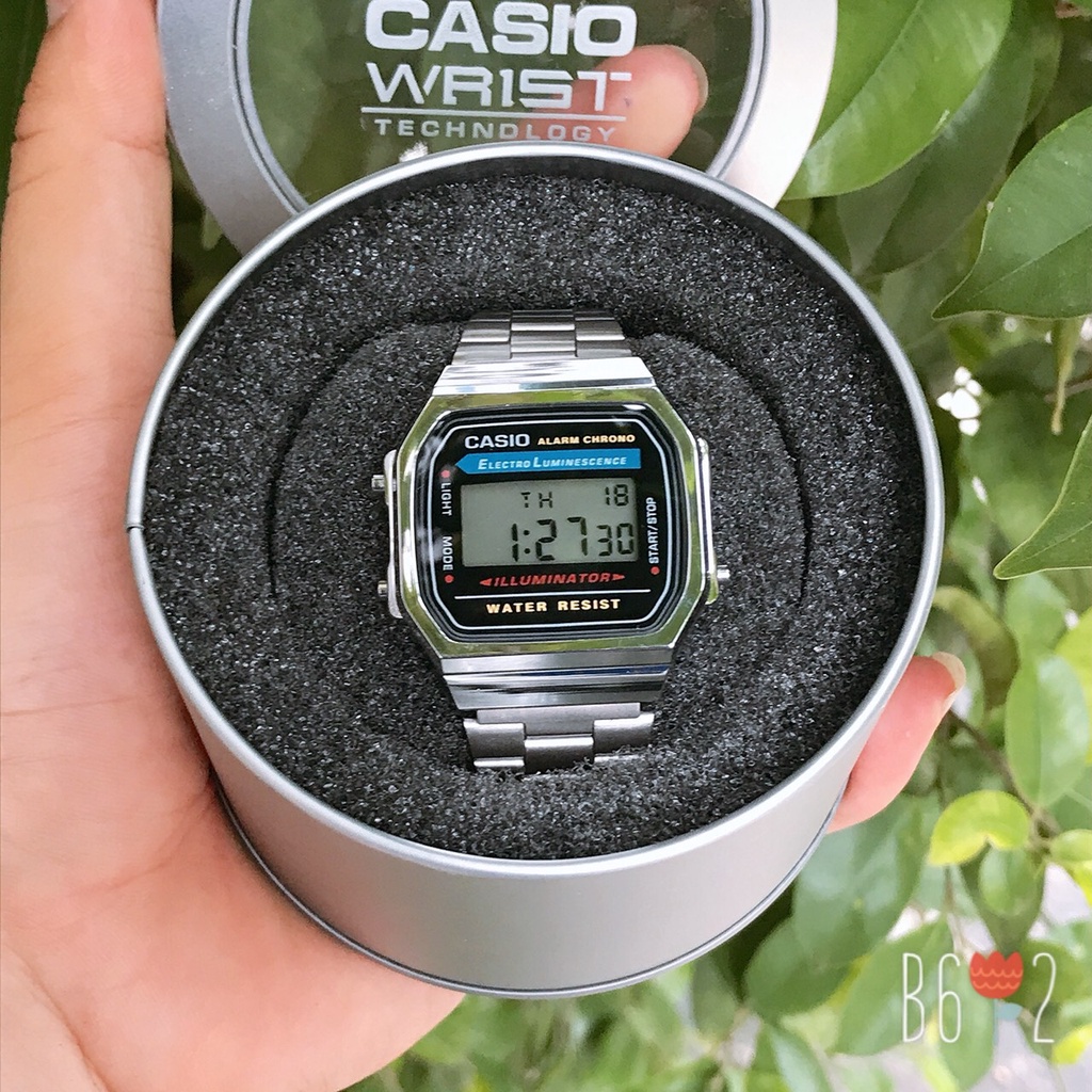 Đồng hồ Casio Nam A168WA-1WDF huyền thoại - Mua 1 tặng 2 Tặng box thiếc hãng+ Tặng Pin