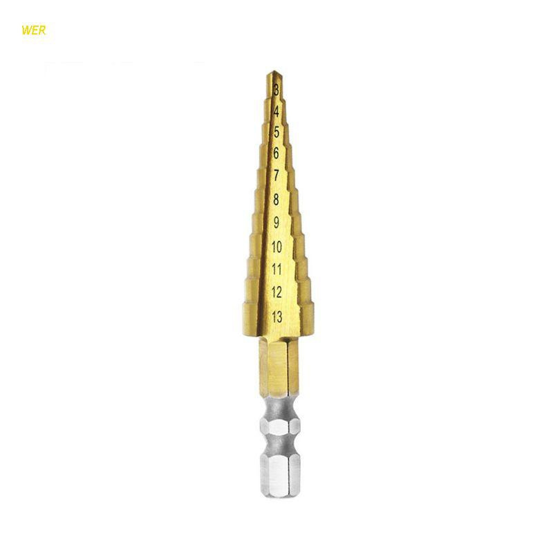 Mũi Khoan Bước Hình Nón Hss Phủ Titan 3-13mm