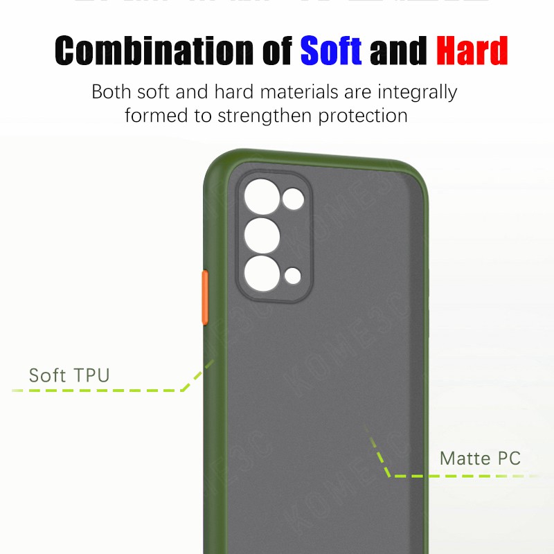 Ốp điện thoại bằng PC cứng bán trong suốt cho OPPO Reno 5 4 3 2 2F 10X Zoom Pro Reno5 Reno5Pro 5G 4G | BigBuy360 - bigbuy360.vn