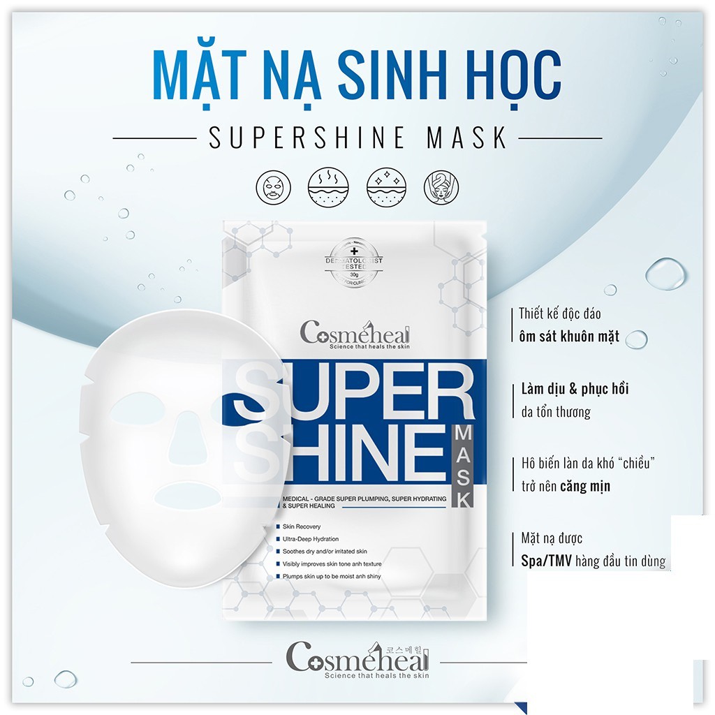 [HÀNG NHẬP KHẨU] Mặt nạ sinh học tế bào gốc căng bóng Cosmeheal Supershine Mask