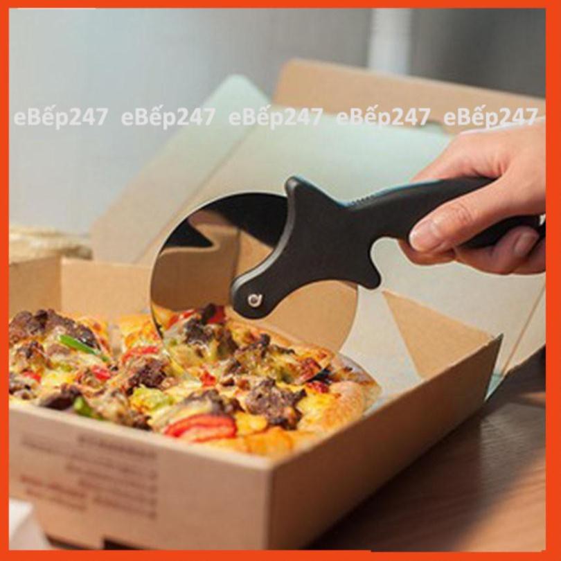 [Siêu rẻ+Freeship] Dao cắt bánh Pizza lưỡi tròn xoay cao cấp bằng thép không gỉ siêu bền - eBếp247