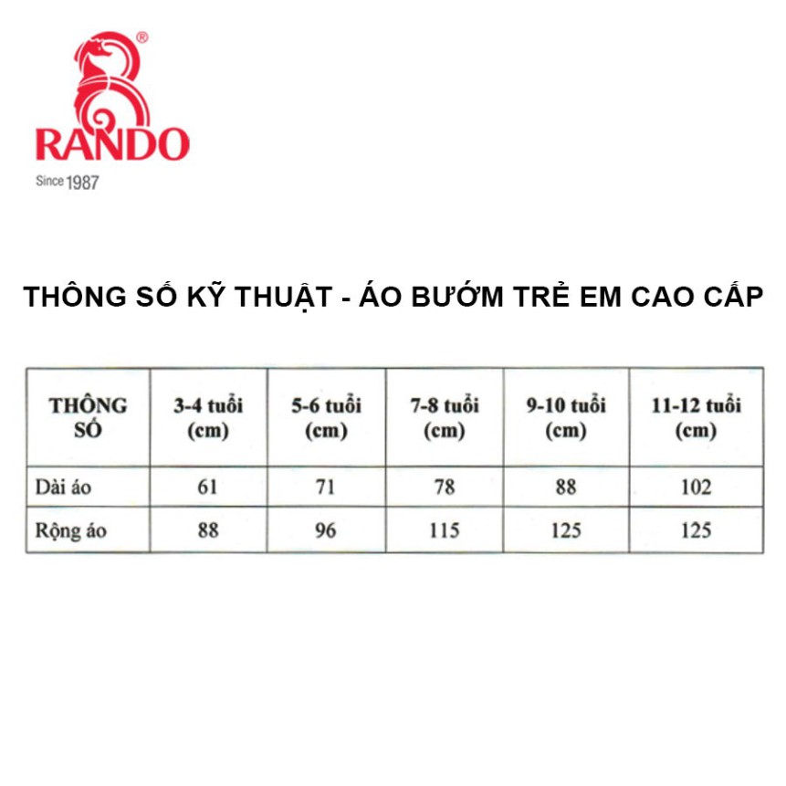 Áo mưa Rando Cao Cấp, Áo mưa Cánh Dơi Cho Trẻ Em Nhựa PVC, Phù Hợp Cho Lứa Tuổi Học Sinh Từ 4-12 Tuổi, Bé Trai Bé Gái