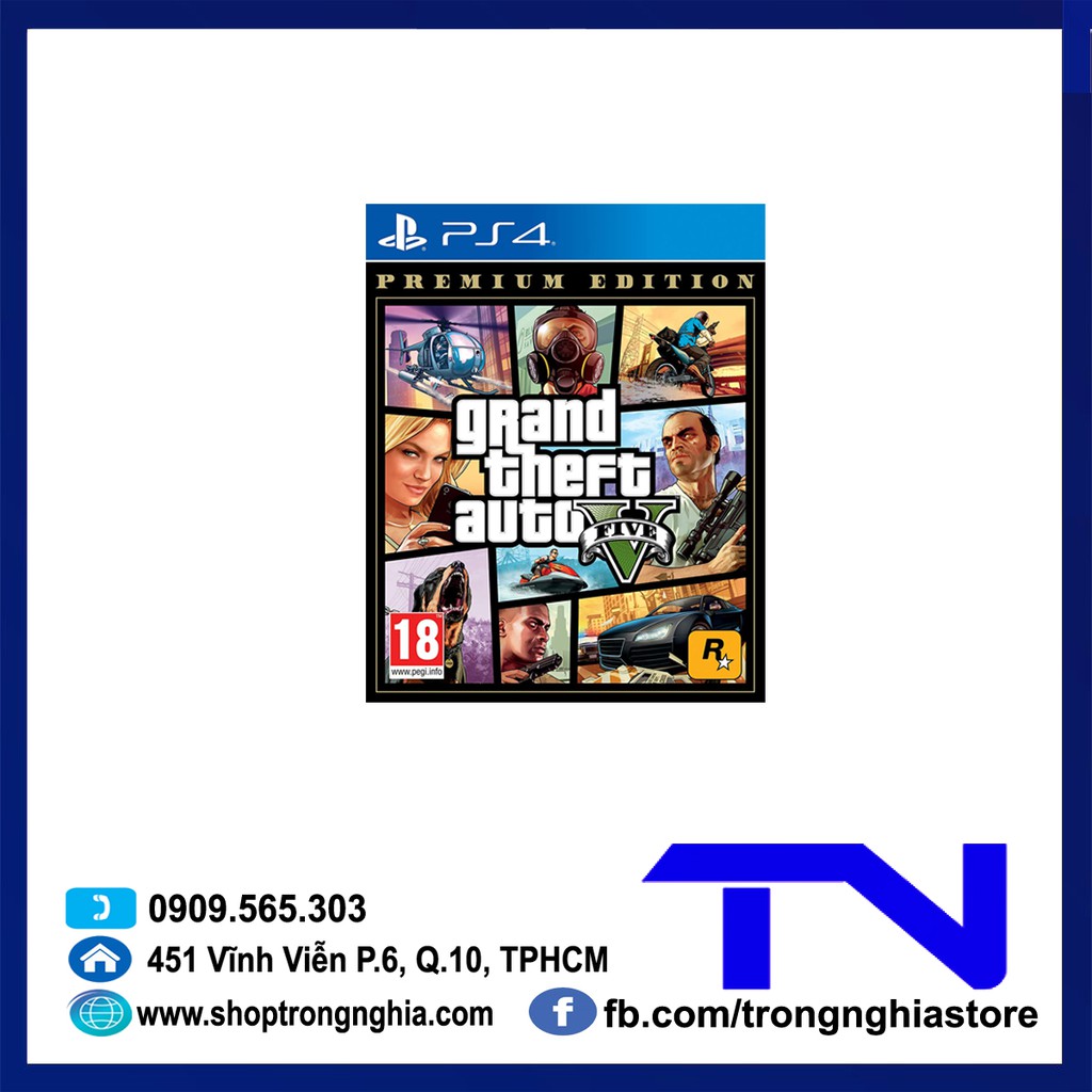 [Mã ELHAMS5 giảm 6% đơn 300K] Đĩa Game PS4 - Grand Theft Auto V GTA 5