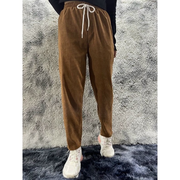 XPstore Quần baggy unisex Nhung tăm form đẹp (Ảnh thật)