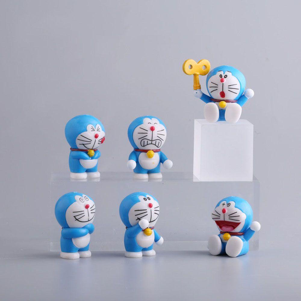 LILYES Set 6 Mô Hình Nhân Vật Phim Hoạt Hình Doraemon