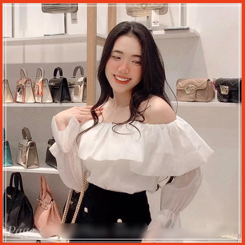 [ FreeShip ] Set áo tơ trễ vai chân váy cúc ngọc tiểu thư kèm ảnh thật + video thật Mã SS006 | BigBuy360 - bigbuy360.vn