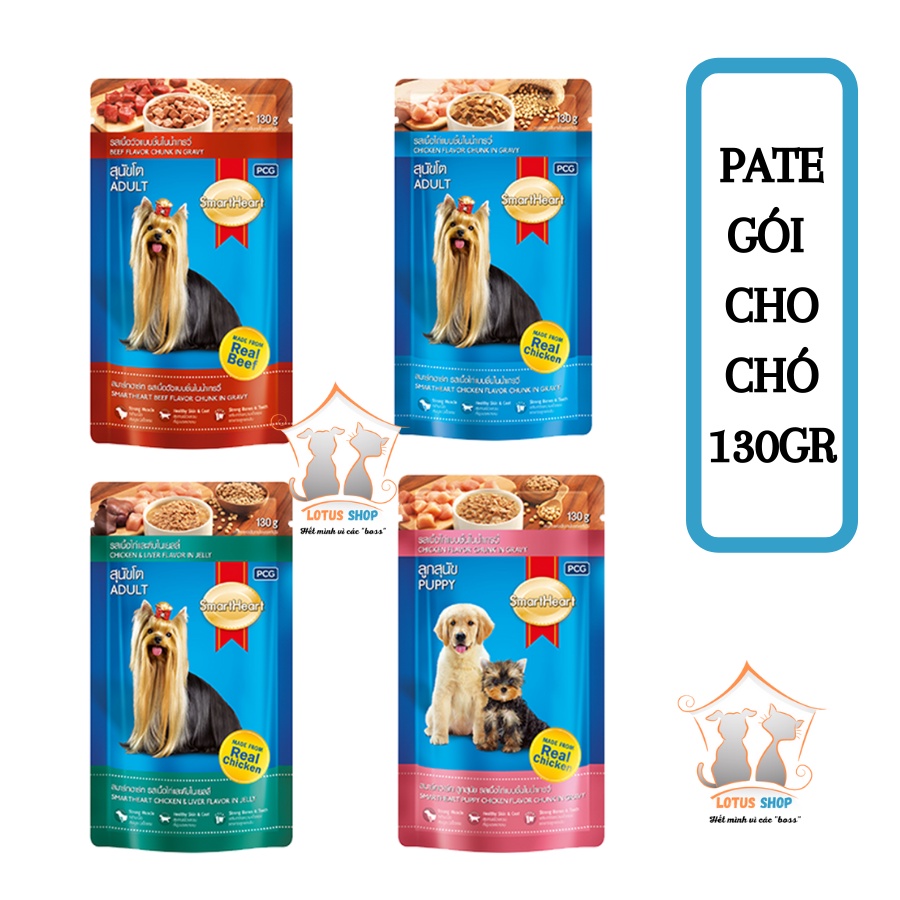 Pate gói Smartheart cho chó trưởng thành và chó con - 130gr