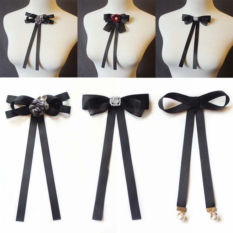 Nơ Cài Cổ Áo Thiết Kế Hình Hoa Dễ Thương Dành Cho Nữ