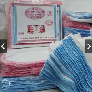 Khăn sữa KiBa siêu mềm 2 lớp 4 lớp cho bé