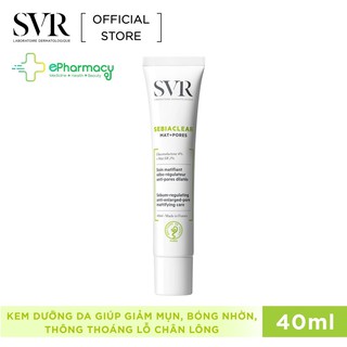 Kem dưỡng da giảm mụn, dầu, thông thoáng lỗ chân lông SVR Sebiaclear Mat + Pores 40ml