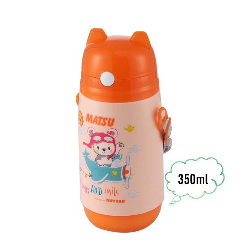 Bình nước học sinh giữ nhiệt Matsu Duy Tân dung tích 350ml / 500ml in hình dễ thương chất liệu nhựa cao cấp no.1246