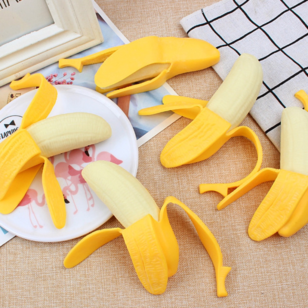 Đồ Chơi Bóp Hình Trái Chuối Bằng Silicone Giúp Giảm Căng Thẳng