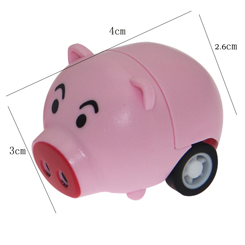 Mô Hình Đồ Chơi Xe Hơi Hoạt Hình Mini Kéo Phía Sau 6 Động Vật Cho Bé