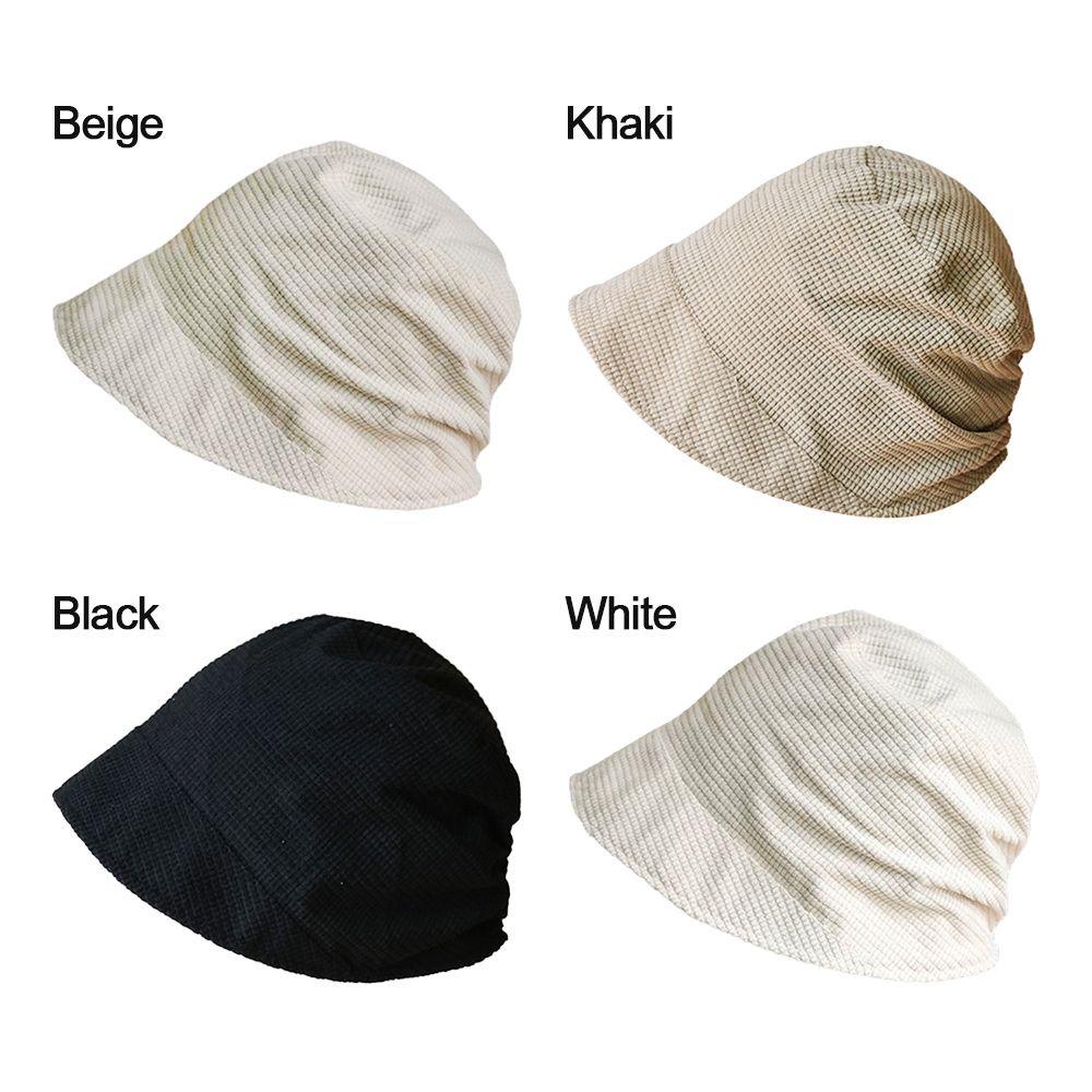 Nón Bucket Chất Liệu Vải Nhung Corduroy Chống Nắng Ngoài Trời Cho Nữ