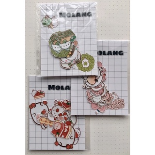 Set mini 12 miếng dán sticker hoạ tiết molang trang trí