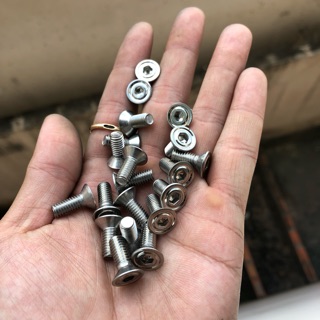 Ốc inox (Thai’) 6li1 (m6x10) gắn đầu cốt tán - lòng đĩa