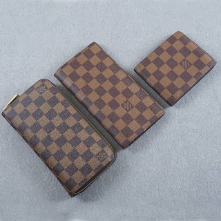 Trọn bộ 3 ví caro nâu ⚡Free_ship⚡ full box- ví dài, ví ngắn, bóp dài, bóp ngắn, bóp dài cầm tay, ví dài cầm tay