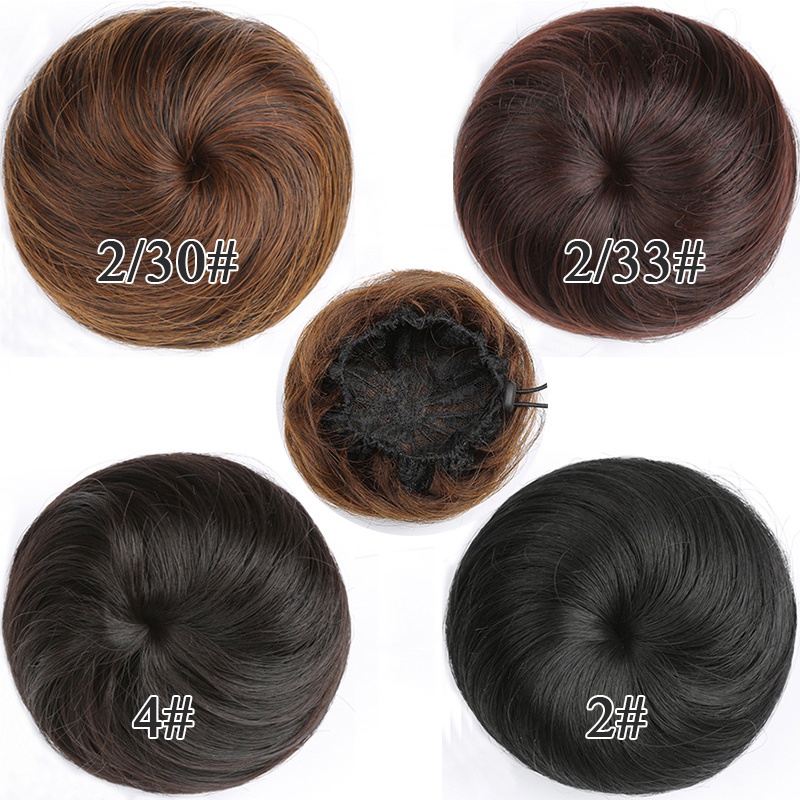 Búi tóc giả WIGSIN hình bánh donut dễ thương linh hoạt tùy chọn màu sắc