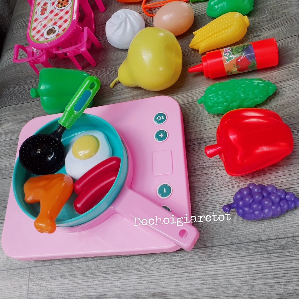 [Hàng VN] Túi đồ chơi nhà bếp, bếp điện từ dành cho bé con thích chơi nấu ăn (Ảnh thật)