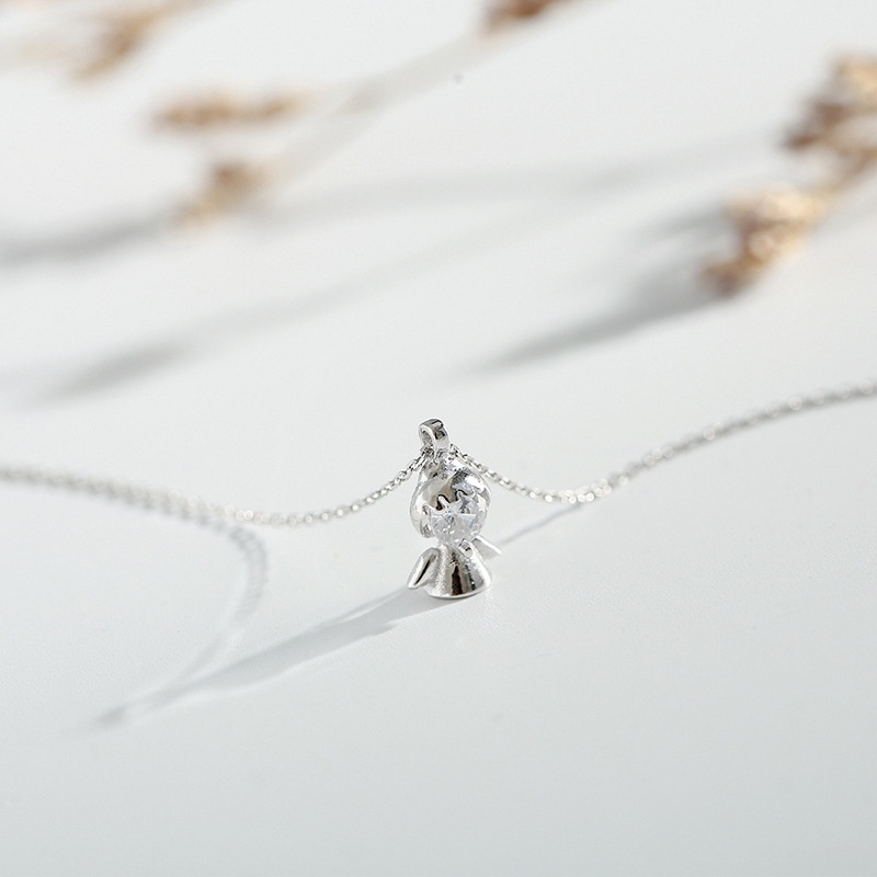Vòng cổ Mặt Đá Zircon Thiên Thần Thời Trang Hàn Quốc Cho Nữ Cocojewelory