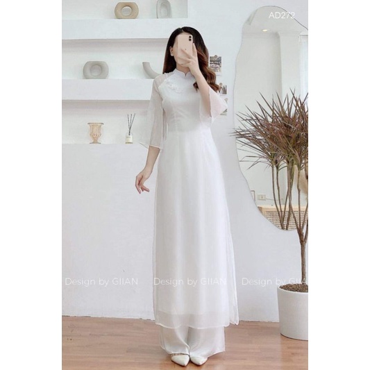 Áo Dài Cách Tân Nữ 4 Tà siêu đẹp AD04