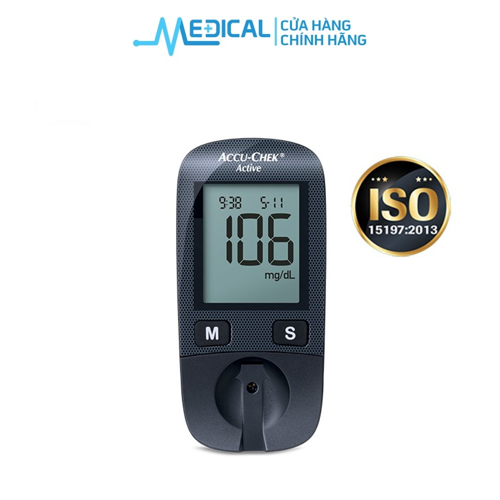Máy đo đường huyết Accu-Chek Active (MG/DL) dùng cho cá nhân - Kèm Dụng cụ lấy máu Softclix - MEDICAL