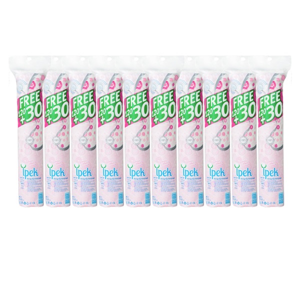 Bông Tẩy Trang Ipek Thổ Nhĩ Kì Cotton 100% Chính hãng 120+30 Miếng