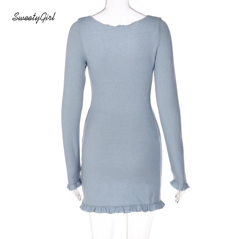 Bộ Áo Tay Dài Cổ Chữ V Khoét Sâu Màu Sắc Trơn Quyến Rũ Dành Cho Nữ 2022