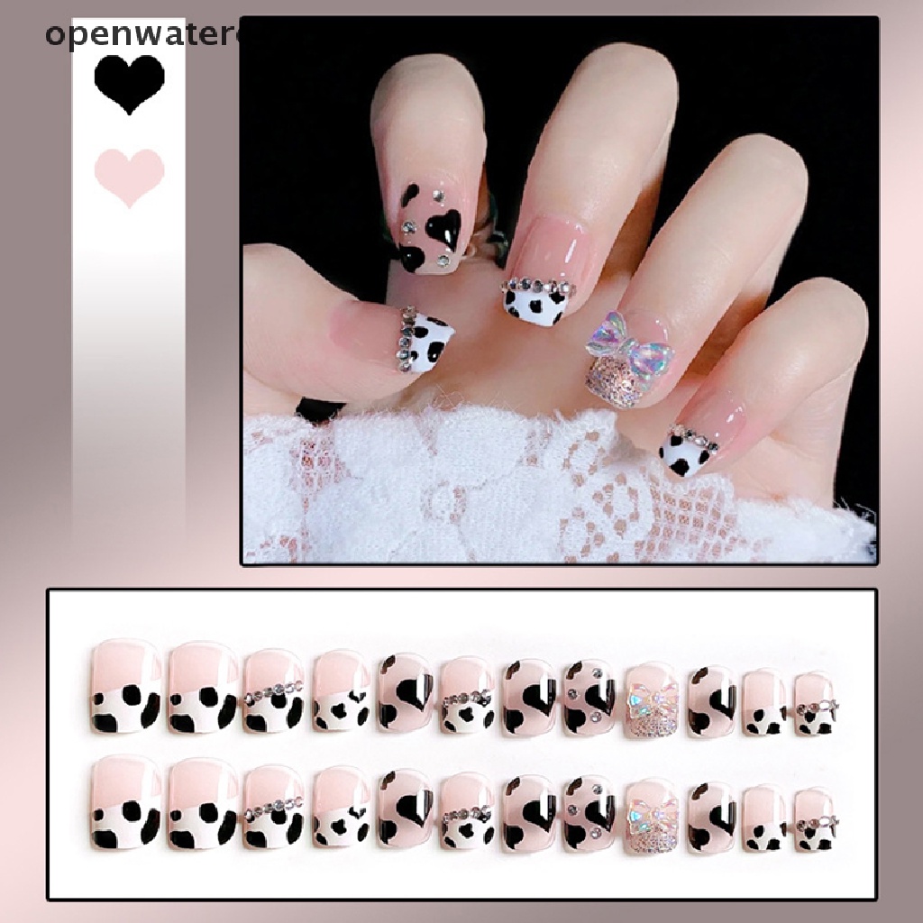 Móng Tay Giả Đính Đá Lấp Lánh Phong Cách Pháp Mới