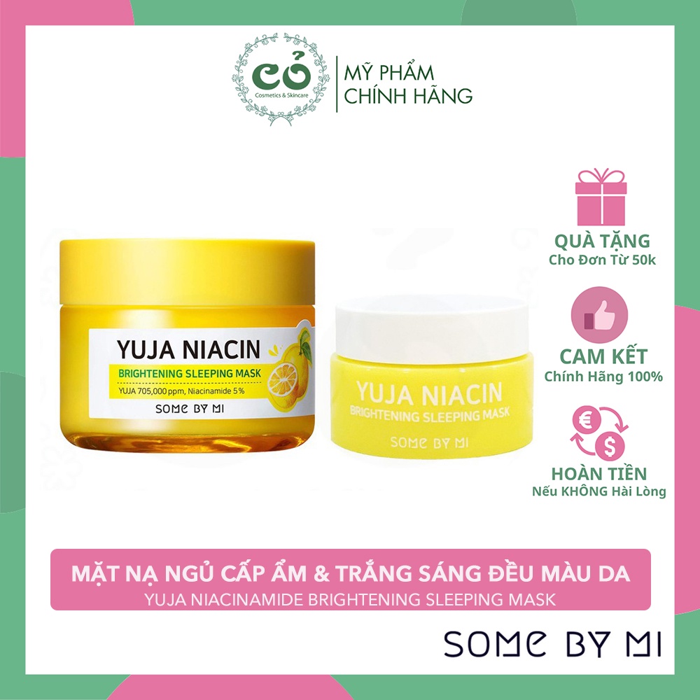 Mặt Nạ Ngủ Dưỡng Trắng Some By Mi Yuja Niacin Brightening Sleeping Mask 15g và 60g