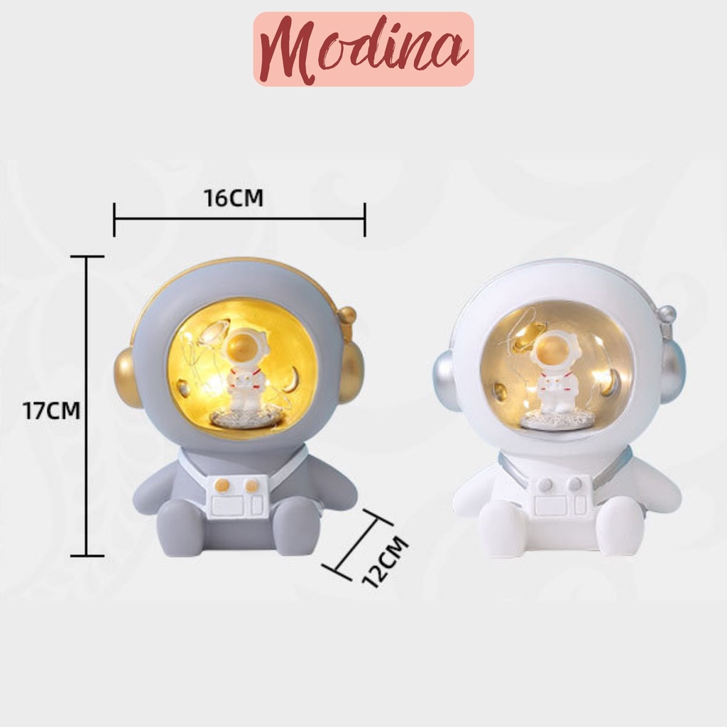 Đèn ngủ phi hành gia MODINA dạng ngồi, đèn led trang trí kèm làm ống tiết kiệm tiền