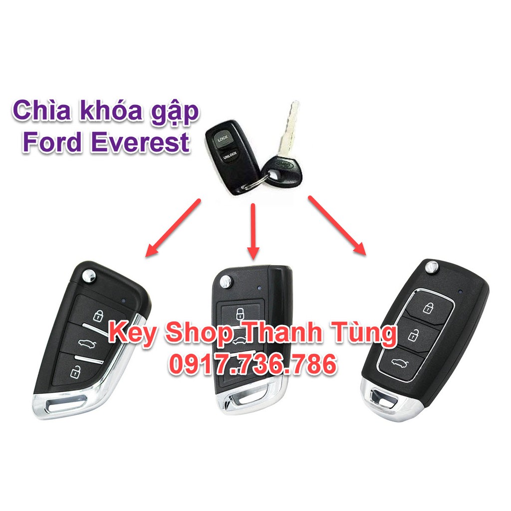 Chìa khóa remote gập Ford Everest