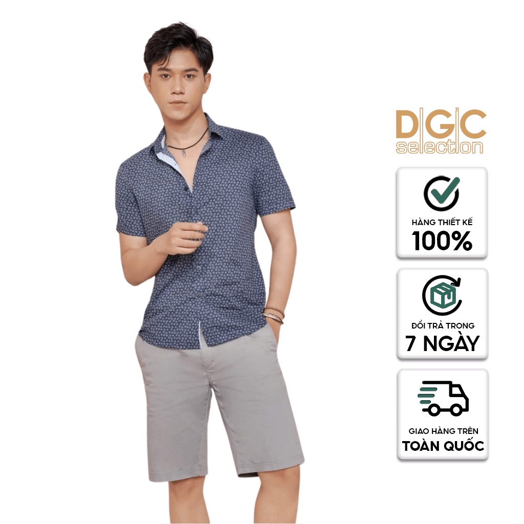 Áo sơ mi Nam ngắn tay Slim fit DGCS - SASNCB31M-S