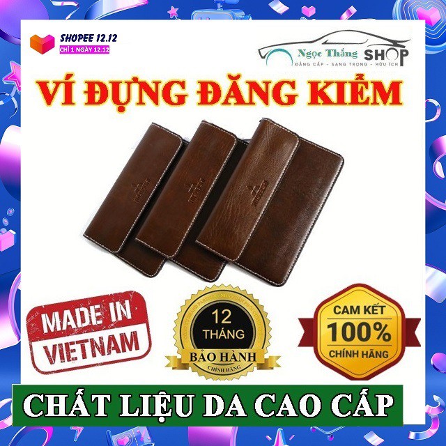 Ví da đựng đăng kiểm, giấy tờ ô tô cao cấp - Bóp đựng giấy tờ xe hơi có logo các dòng xe