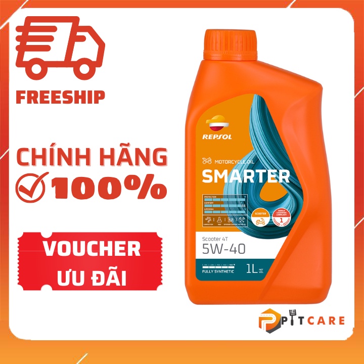 Combo nhớt xe tay ga cao cấp Rep sol Scooter 5W40 1L + Nhớt hộp số Rep sol Gear Oil 80W90 120ml