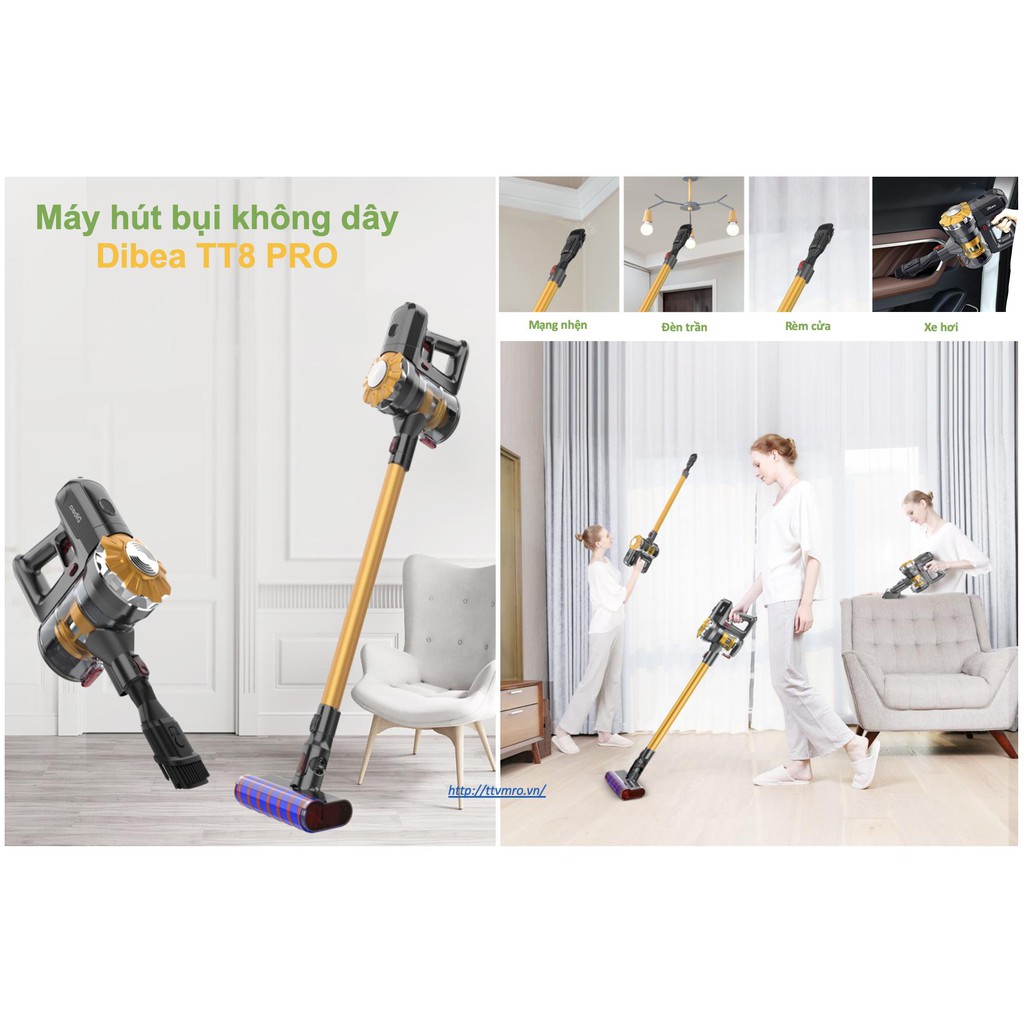 Máy hút bụi không dây Dibea TT8 Pro New 2019