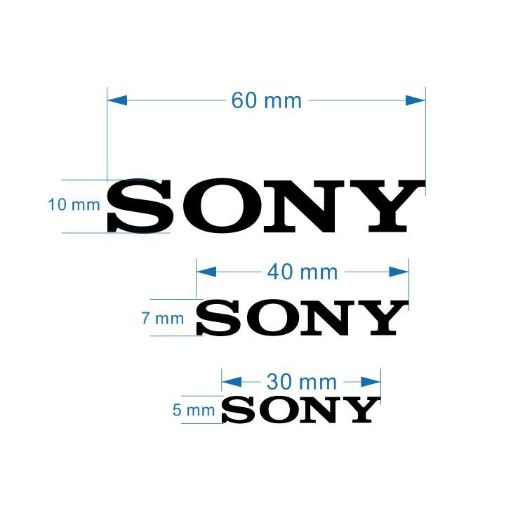 Sony Miếng Dán Kim Loại Hình Logo Trang Trí Máy Ảnh