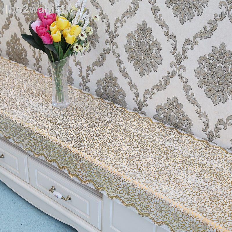 ❀ ■ lbo2wabi5fPVC TV quầy vải bàn cà phê khăn trải nhựa không thấm nước và chống bỏng đầu giường tủ giày