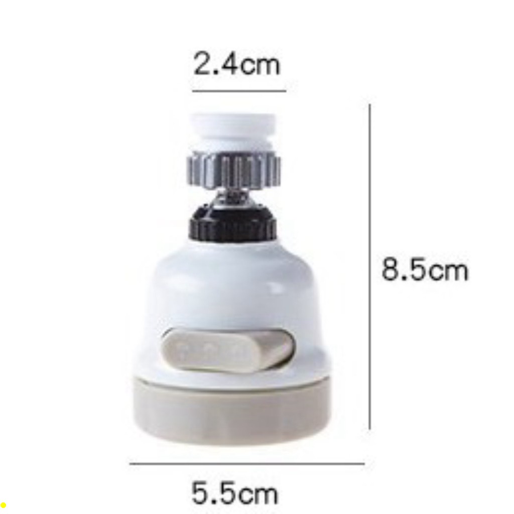 Đầu Vòi Rửa Bát Tăng Áp 5cm Xoay 360 Độ BEECOOK Cho Bồn Rửa Chén Rửa Tay Đa Năng