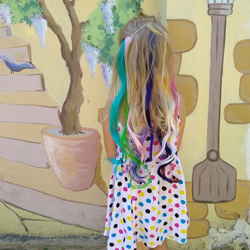 Lọn tóc giả dài chịu nhiệt có kẹp gắn tiện dụng