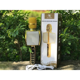 MICRO KARAOKE BLUETOOTH YS91 ÂM THANH CHUẨN HAY HÚT MIC