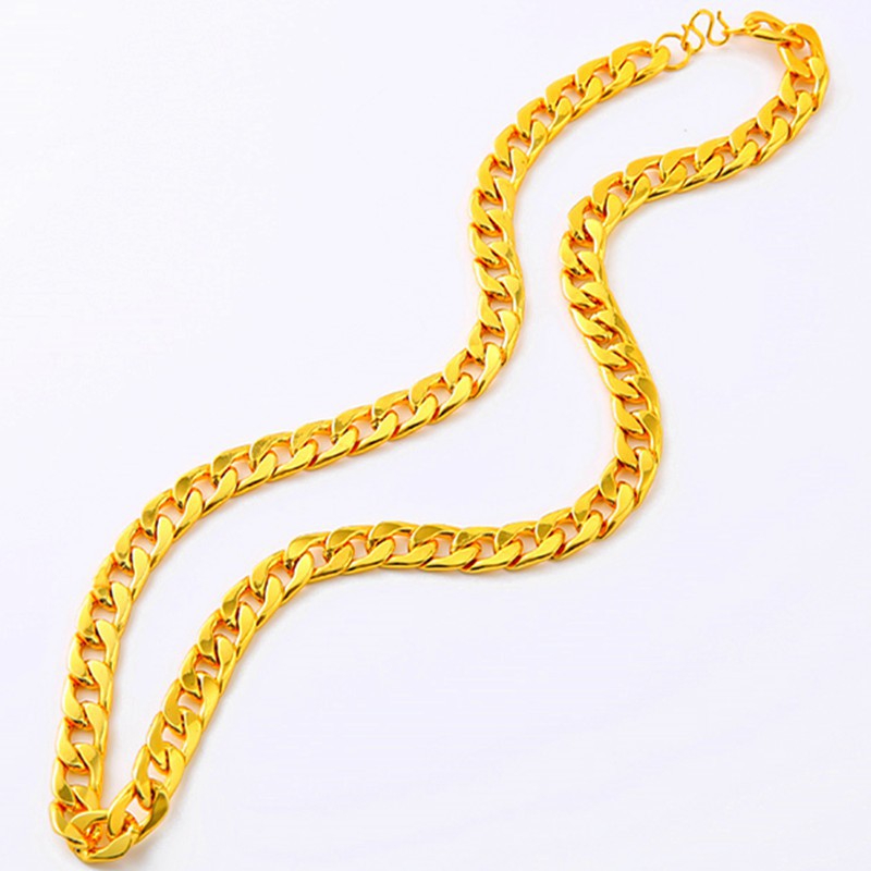 Dây chuyền nam bản dẹt mạ vàng 18K