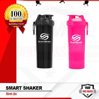 Bình lắc thể thao SMART SHAKER L 3 ngăn 800ml - Chính hãng