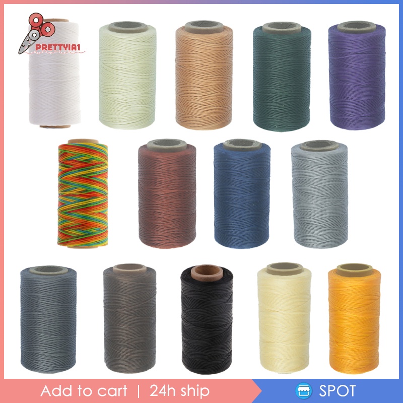 [Prettyia1] 260m Chỉ May Mặt Phẳng 150D 0.8mm Màu Trắng