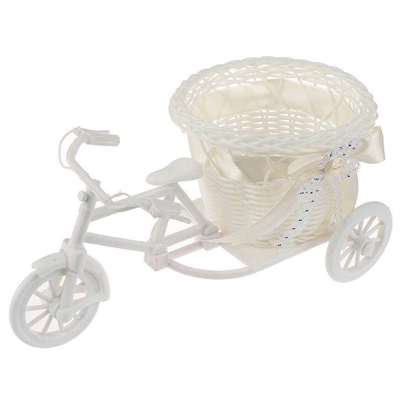 Giỏ Đựng Hoa Hình Xe Đạp Ba Bánh Nhỏ Để Bàn Trang Trí Nhà Cửa / Văn Phòng