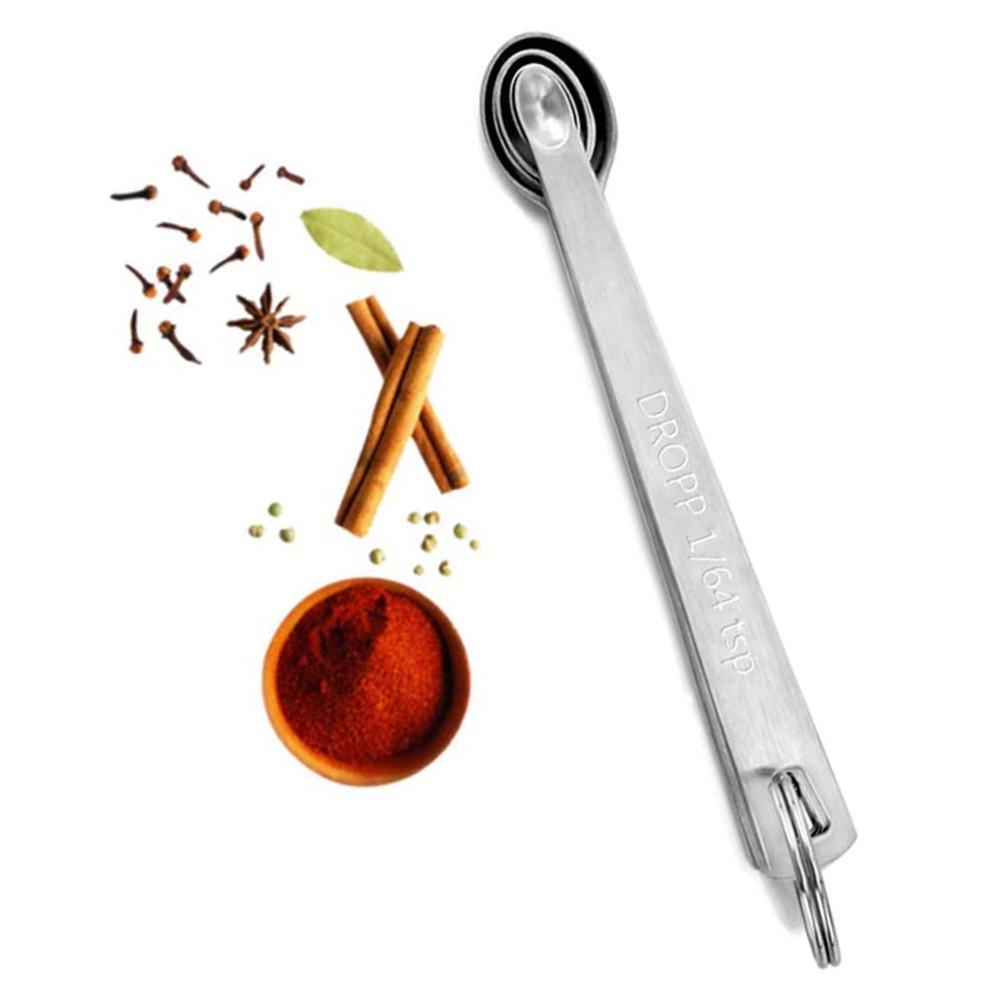 NICKOLAS Muỗng Đong Bằng Thép Không Gỉ Màu Bạc Có Thang Đo Dùng Để Làm Bánh / Cà Phê