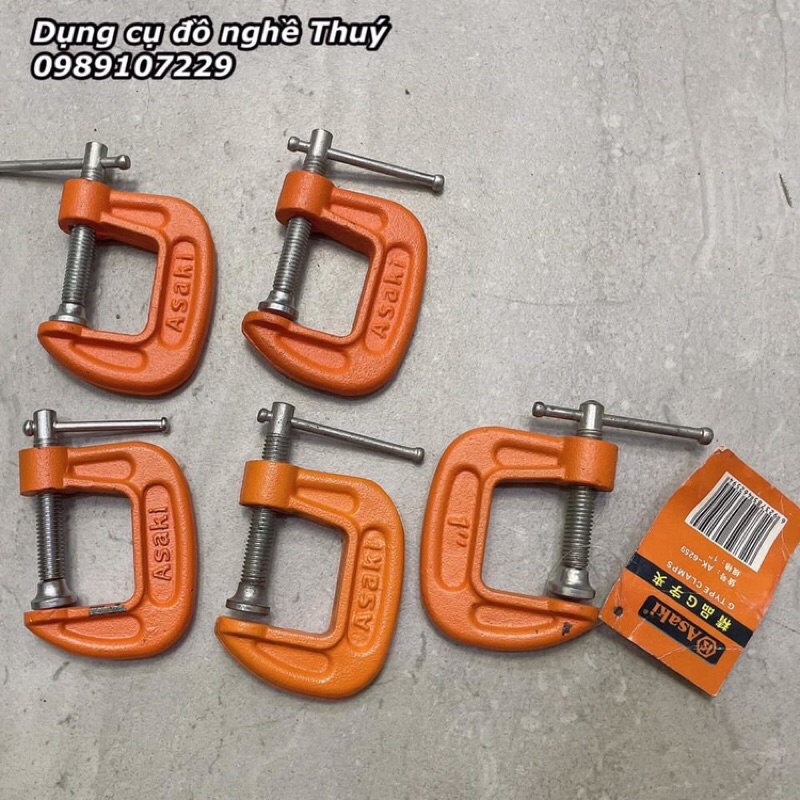 Cảo chữ C 1 inch - Vam chữ G kẹp gỗ 1 inch- 25mm chính hãng ASAKI AK-6259