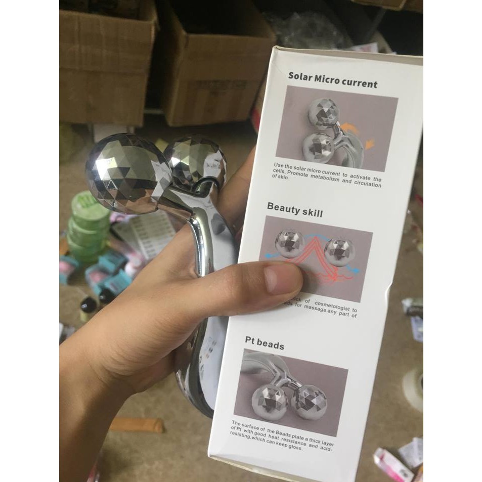 [Mã COSBEST27 giảm 10% đơn 250K] CÂY LĂN MASAGE MẶT 2 BI | BigBuy360 - bigbuy360.vn