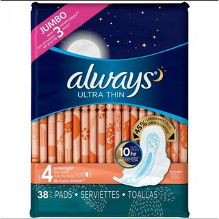 Băng vệ sinh always ultra thin 38 miếng over night size 4 - ảnh sản phẩm 1